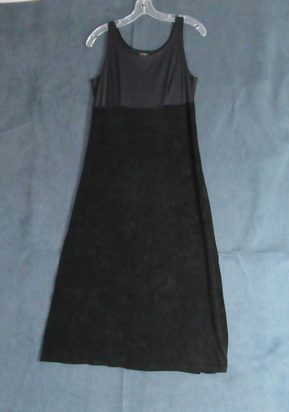 Vintage Teddi Evening Dress Womens Size 10 Black Maxi Vamp Goth Witchy 90s Y2K
